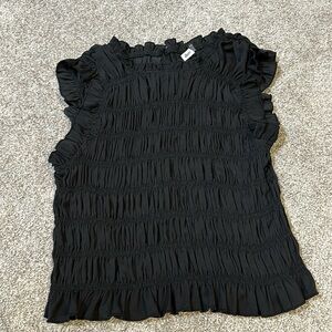 Black Ruched Shirt